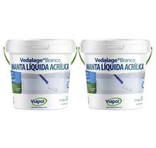 Kit 2 Impermeabilizante Para Laje Vedalage Branco Galão 3,6L Viapol