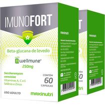 Kit 2 Imunofort Wellmune + Vitaminas e Minerais 60 Cápsulas Maxinutri