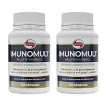 Kit 2 imunomult multivitamínico - 60 cápsulas - vitafor Kit 2 imunomult multivitamínico - 60 cápsulas - vitafor