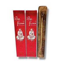 Kit 2 Incensos Sri Sai Flora Massala + incensário