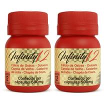 Kit 2 Infinity 12 Suplemento 500mg, 12 Cápsulas por Frasco para Vitalidade
