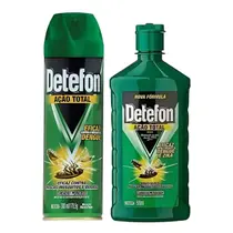 Kit 2 Inseticidas Ação Total Detefon 500ml e 300ml Kit 2 Inseticidas Ação Total Detefon 500ml e 300ml