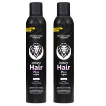 Kit 2 Instant Hair Plus Castanho Claro Maquiagem Capilar para Disfarçar Calvície