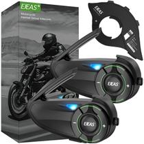 Kit 2 Intercomunicador Ejeas Q8 Par Fone Bluetooth Moto Capacete + Controle Remoto Guidão EUC IP67 Kit 2 Intercomunicador Ejeas Q8 Par Fone Bluetooth Moto Capacete + Controle Remoto Guidão EUC IP67