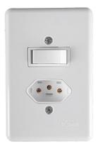 KIT 2 Interruptor 1 Tecla Paralela + Tomada 2p + T 10a 250v