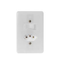 KIT 2 Interruptor 1 Tecla + Tomada 2p+t 20a Ilumi