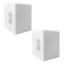 Kit 2 Interruptor com 2 duas tecla de sborepor ilumi 250V 6A