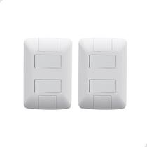 Kit 2 Interruptor Duplo 4X2 Embutir Branco Aria Tramontina