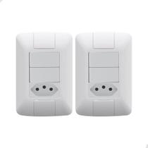 Kit 2 Interruptor Duplo + Tomada 4X2 Aria Tramontina