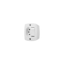 Kit 2 Interruptor Elétrico Sobrepor 1 TS + Tomada 20A Branco