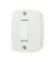 Kit 2 Interruptor Elétrico Sobrepor 6A Branco - Ilumi