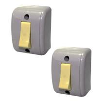 Kit 2 Interruptor Silentoque Sobrepor Simples 10a 1500 Pial Kit 2 Interruptor Silentoque Sobrepor Simples 10a 1500 Pial