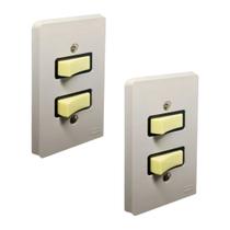Kit 2 Interruptor Simples 2 Mod Silentoque Conj 2110 Pial Kit 2 Interruptor Simples 2 Mod Silentoque Conj 2110 Pial