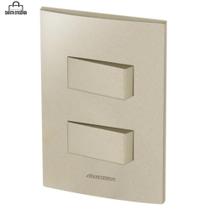 Kit 2 Interruptor Simples Champanhe Inova Pro Class Alumbra