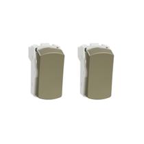 Kit 2 Interruptor Simples Miluz S3B72013 Dourado Schneider