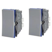 Kit 2 Interruptor Simples Pial Plus+(mais) 611010cz+ Cinza