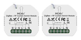 Kit 2 Interruptores Cortina Zigbee + Rf Alexa Google Home