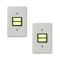 Kit 2 Interruptores Paralelos Com Placa 10a 250v 2104 - Pial