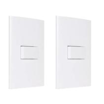 Kit 2 Interruptores Simples MG Sleek 10A 4x2 Branco 16017