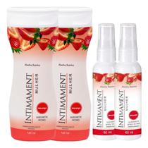 Kit 2 Intimament Sabonete Íntimo Fragrâncias + 2 Desodorante Spray Íntimo Morango Kit 2 Intimament Sabonete Íntimo Fragrâncias + 2 Desodorante Spray Íntimo Morango