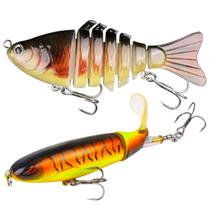 Kit 2 Iscas Artificial Hélice premium Articulada Pesca 10cm Cor:Laranja-Preto-Amarelo Kit 2 Iscas Artificial Hélice premium Articulada Pesca 10cm Cor:Laranja-Preto-Amarelo