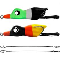 Kit 2 Iscas Frog Matadeira + 2 Empates De Aço Pesca Traira