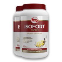 Kit 2 Isofort Vitafor Whey Protein 900g Baunilha