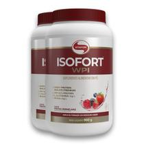 Kit 2 Isofort Vitafor Whey Protein 900g Frutas Vermelhas