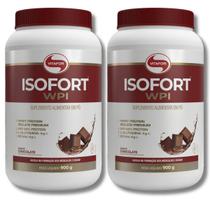 KIT 2 Isofort WPI Chocolate Whey Isolado 900g Vitafor