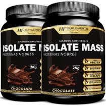 Kit 2 ISOLATE MASS HIPERCALORICO PROTEINAS 2KG CHOCOLATE