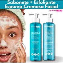 Kit 2 Itens: Espuma de Limpeza Cremosa Facial + Espuma Cremosa Esfoliante Uso Diário Dermachem