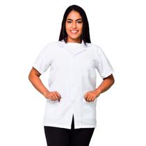 Kit 2 Jaleco 3 Bolsos Oxford Manga Curta Com Gola LojaLoja