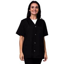 Kit 2 Jalecos 3 Bolsos Oxford Manga Curta Sem Gola LojaLoja