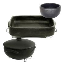 Kit 2 Jantar Tradicional Para assados e refeições completas 1 Panela 1 Travessa 1 Cumbuca