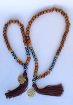 Kit 2 japamala de madeira e pedras hematita 33 e 54 contas Kit 2 japamala de madeira e pedras hematita 33 e 54 contas