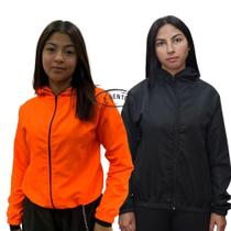 Kit 2 Jaqueta Corta Vento Blusa de Frio Feminina Tactel Ciclismo Proteção Solar Agasalho