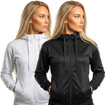 Kit 2 Jaqueta Feminina Flanelada com Capuz Corta Vento Blusão Premium Inverno Casual Quentinha