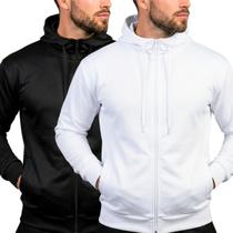 Kit 2 Jaqueta Masculina Flanelada Corta Vento com Capuz Blusão Punhos Premium Casual Inverno Frio Kit 2 Jaqueta Masculina Flanelada Corta Vento com Capuz Blusão Punhos Premium Casual Inverno Frio