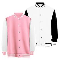 Kit 2 Jaquetas Colegial Moletom Masculina Feminina Lisa Básica sem Bolso Kit 2 Jaquetas Colegial Moletom Masculina Feminina Lisa Básica sem Bolso