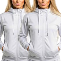 Kit 2 Jaquetas Feminina Flanelada Com Capuz Blusão Corta Vento Premium Inverno Frio Casual