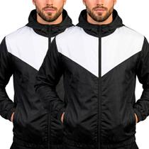 Kit 2 Jaquetas Masculina Corta Vento em Tactel com Bolso para Academia e Uso Diário Kit 2 Jaquetas Masculina Corta Vento em Tactel com Bolso para Academia e Uso Diário