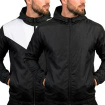 Kit 2 Jaquetas Masculina Corta Vento em Tactel com Bolsos para Academia Treino Uso Diário Kit 2 Jaquetas Masculina Corta Vento em Tactel com Bolsos para Academia Treino Uso Diário