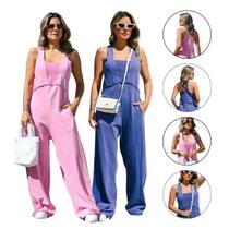 KIT 2 Jardineiras Feminina Estonada Bella