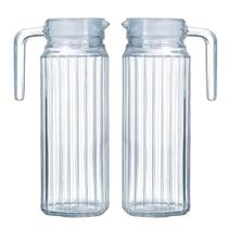 Kit 2 Jarra 1 Litro C/tampa Para Água Suco Com Alça