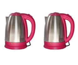 Kit 2 Jarra Elétrica Inox Premium 1.8L 220 Volts Rosa