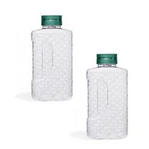 Kit 2 Jarra Garrafa de Geladeira Tampa Cascata Água 1,95L
