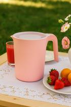 Kit 2 Jarras 1.8L com Tampa Abre e Fecha Plástico Resistente, com Alça e Filtro de Gelo,Várias Cores