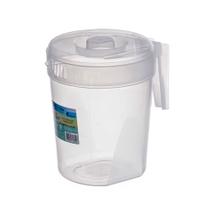 Kit 2 Jarras 4L de Plástico Transparente Com Tampa Alça Suco Água Kit 2 Jarras 4L de Plástico Transparente Com Tampa Alça Suco Água