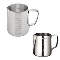 Kit 2 Jarras Barista 350 + 600ml Em Aço Inox Chá Café Leite