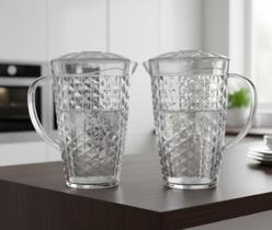 Kit 2 Jarras Com Tampa Cristal Abacaxi 2,6l Kit 2 Jarras Com Tampa Cristal Abacaxi 2,6l